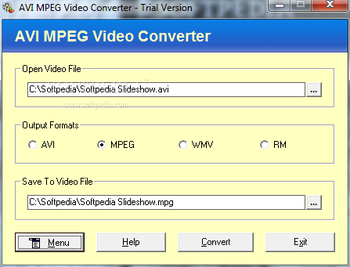 AVI MPEG Video Converter screenshot