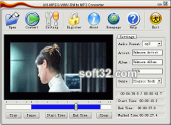 AVI MPEG WMV RM to MP3 Converter screenshot 2