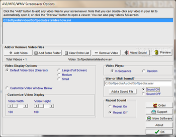 AVI-MPG-WMV Screensaver screenshot