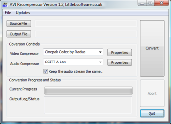 AVI Recompressor screenshot
