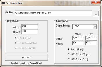 Avi Resize Tool screenshot