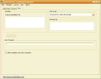 Avi To Dvd Free Converter screenshot 4