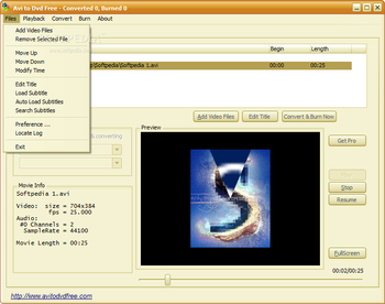 Avi To Dvd Free Converter screenshot 5