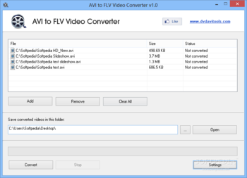 AVI to FLV Video Converter screenshot