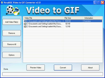 AVI to GIF Animation Converter screenshot