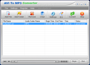 AVI To MP3 Converter screenshot
