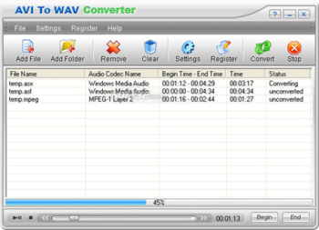 AVI To WAV Converter screenshot 3