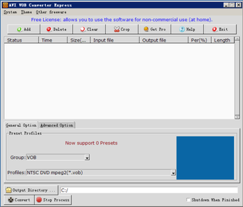 AVI VOB Converter Express screenshot