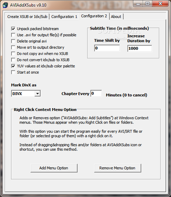 AVIAddXSubs screenshot 3