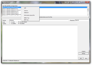 AVIMux GUI screenshot
