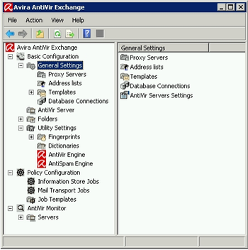 Avira AntiVir Exchange screenshot