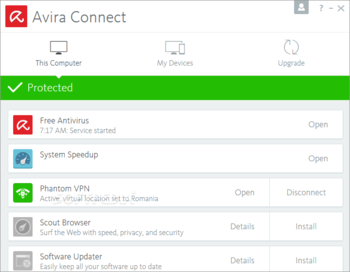 Avira Free Security Suite screenshot