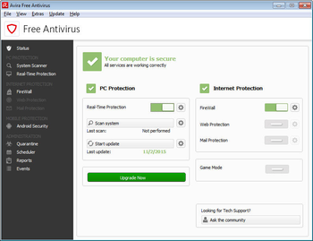 Avira Free Security Suite screenshot