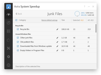 Avira Free System Speedup screenshot 3