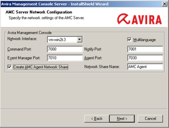 Avira Management Console screenshot