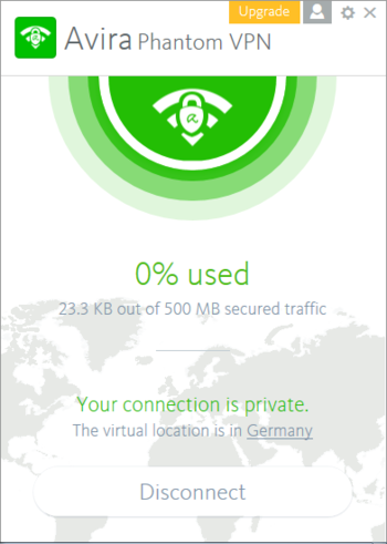Avira Phantom VPN screenshot 2