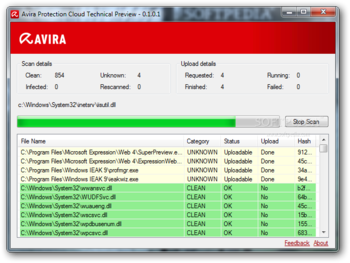 Avira Protection Cloud screenshot