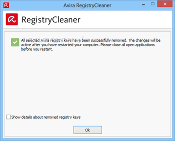 Avira Registry Cleaner screenshot 3