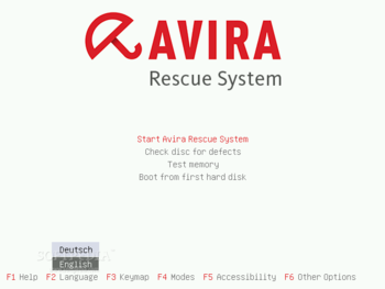 Avira Rescue System screenshot