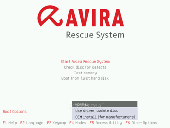 Avira Rescue System screenshot 2