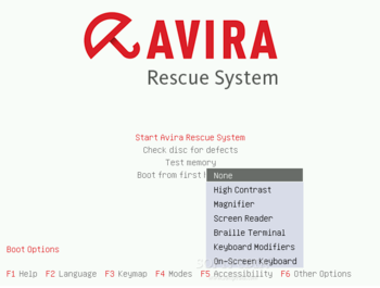 Avira Rescue System screenshot 3