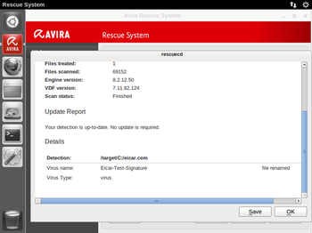 Avira Rescue System screenshot