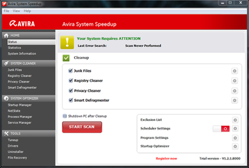 Avira System Speedup screenshot