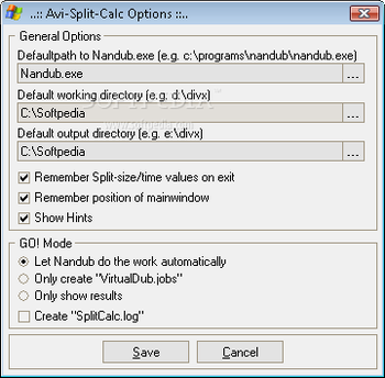 AVISplitCalc screenshot 2