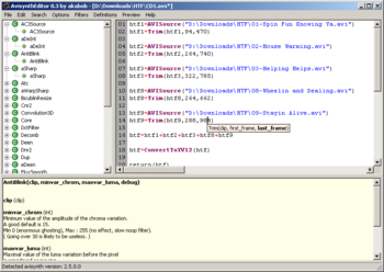 AvisynthEditor screenshot