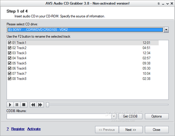 AVS Audio CD Grabber screenshot