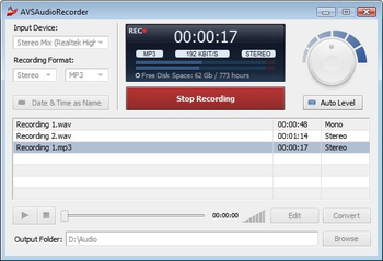 AVS Audio Recorder screenshot