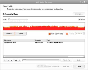 AVS Audio Recorder screenshot 2