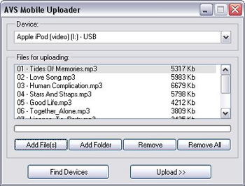 AVS Mobile Uploader screenshot