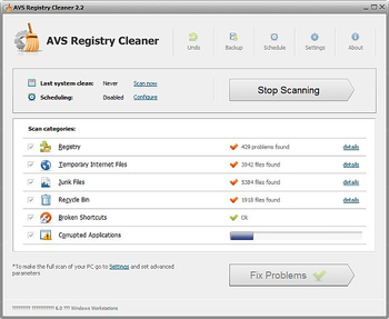 AVS Registry Cleaner screenshot