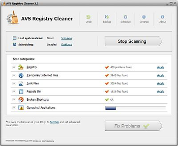 AVS Registry Cleaner screenshot