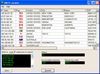 AW IP Locator screenshot