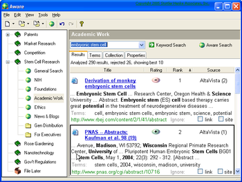 Aware screenshot