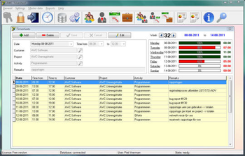 AWC Timesheet Free Version screenshot