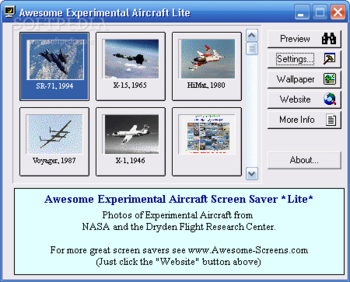 Awesome Experimental Aircraft Screen Saver screenshot 2