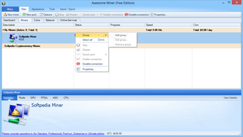 Awesome Miner Free Edition screenshot