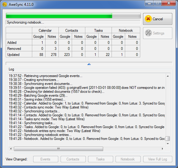 AweSync screenshot