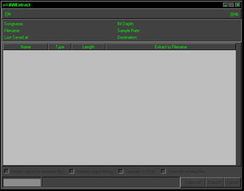 AWExtract screenshot