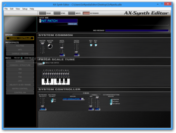 AX-Synth Editor screenshot