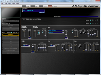 AX-Synth Editor screenshot