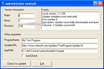 axAutoUpdate screenshot