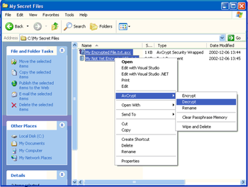 AxCrypt screenshot 2