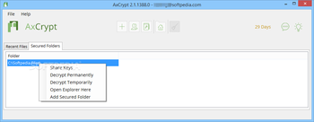 AxCrypt screenshot 3