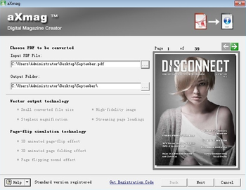 aXmag PDF to Flash Converter screenshot