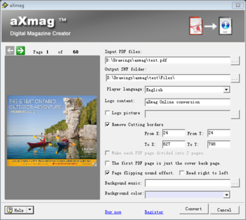 aXmag PDF to SWF Converter screenshot