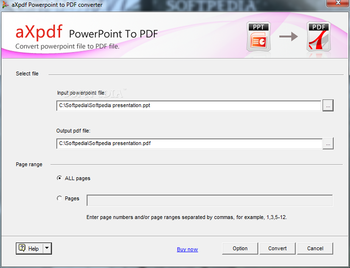 aXpdf PowerPoint To PDF screenshot